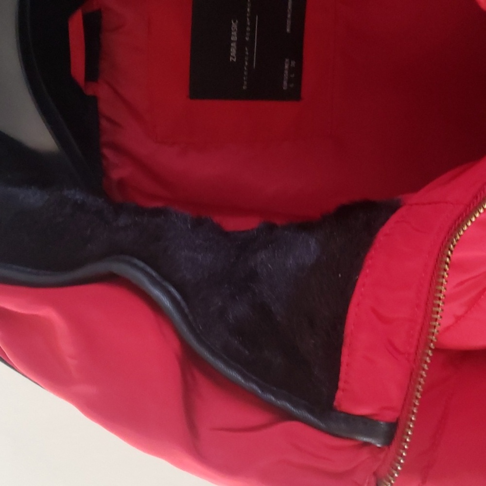 Zara Red Puffer Jacket - Picture 8 of 16